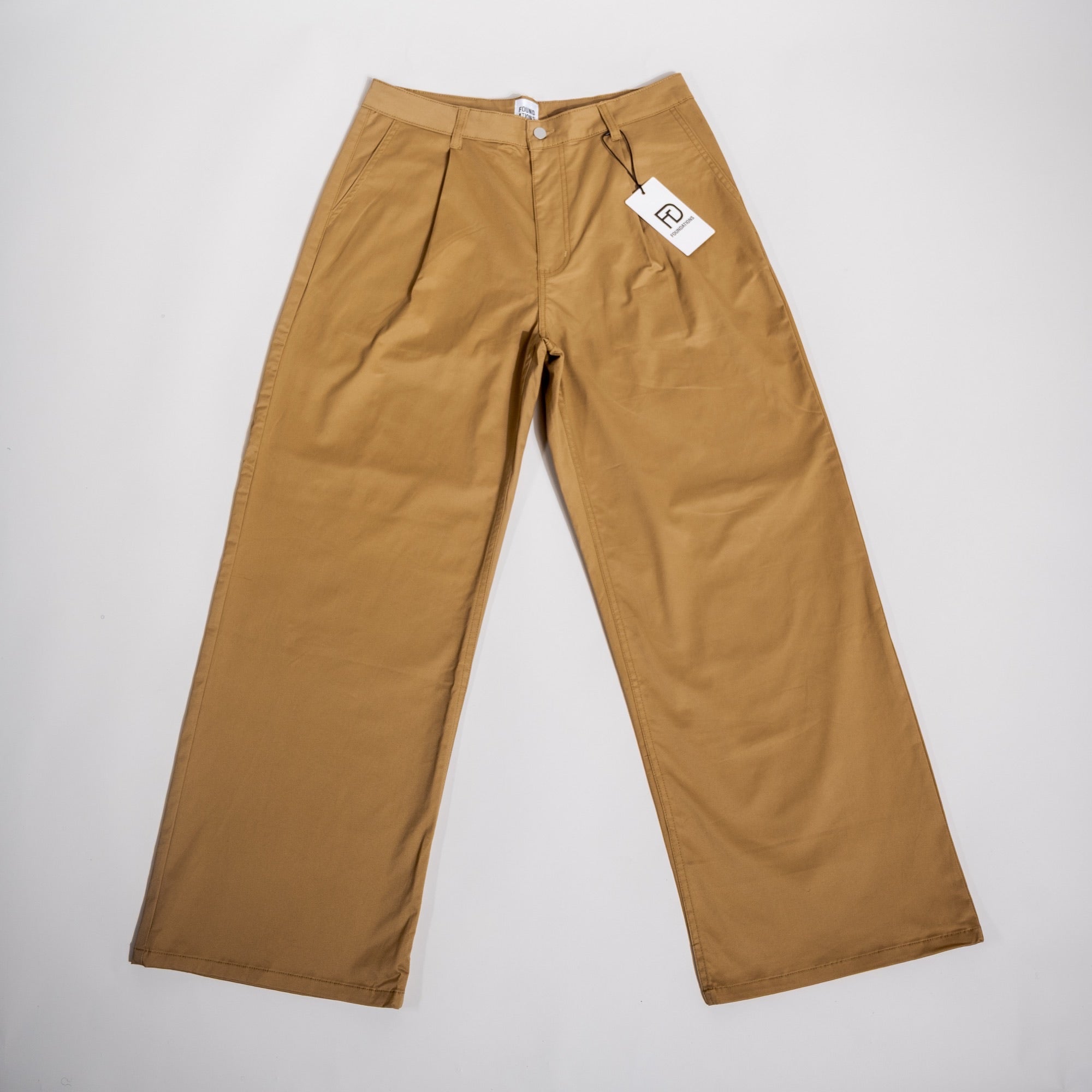 Camel Pleated Pants