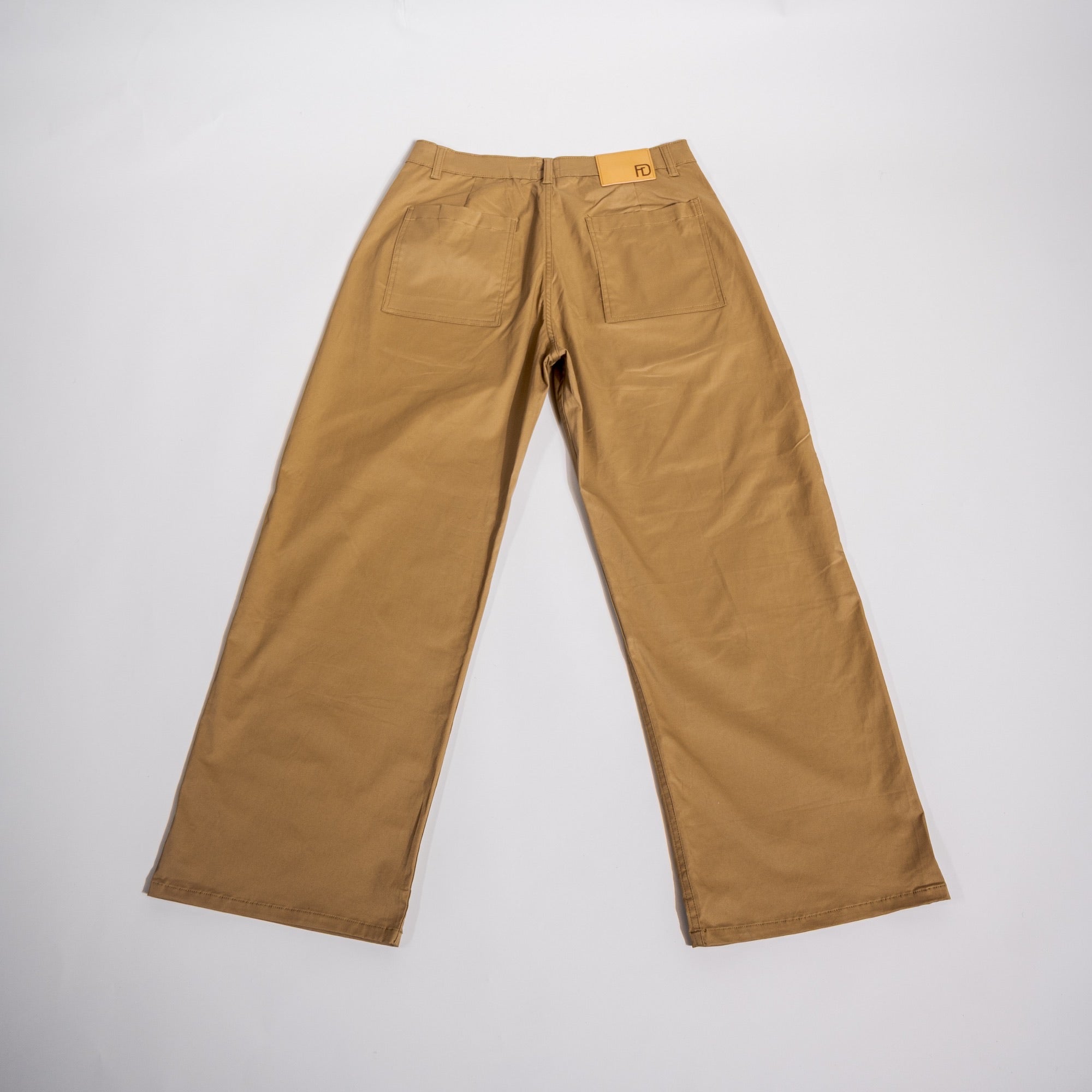 Camel Pleated Pants