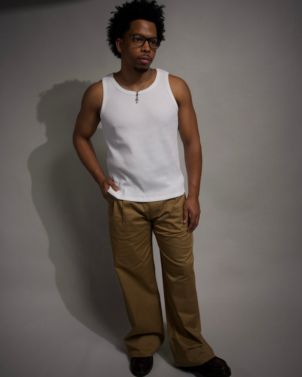 Camel Pleated Pants