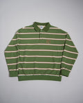 Vintage Olive Striped Polo